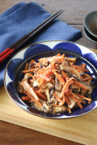 しいたけとにんじんのきんぴら