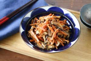 しいたけとにんじんのきんぴら