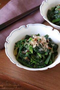 ちぢみほうれん草のおひたし