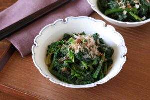 ちぢみほうれん草のおひたし