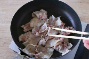 豚ばらと白菜のケチャップ甘酢あん