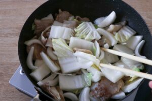 豚ばらと白菜のケチャップ甘酢あん