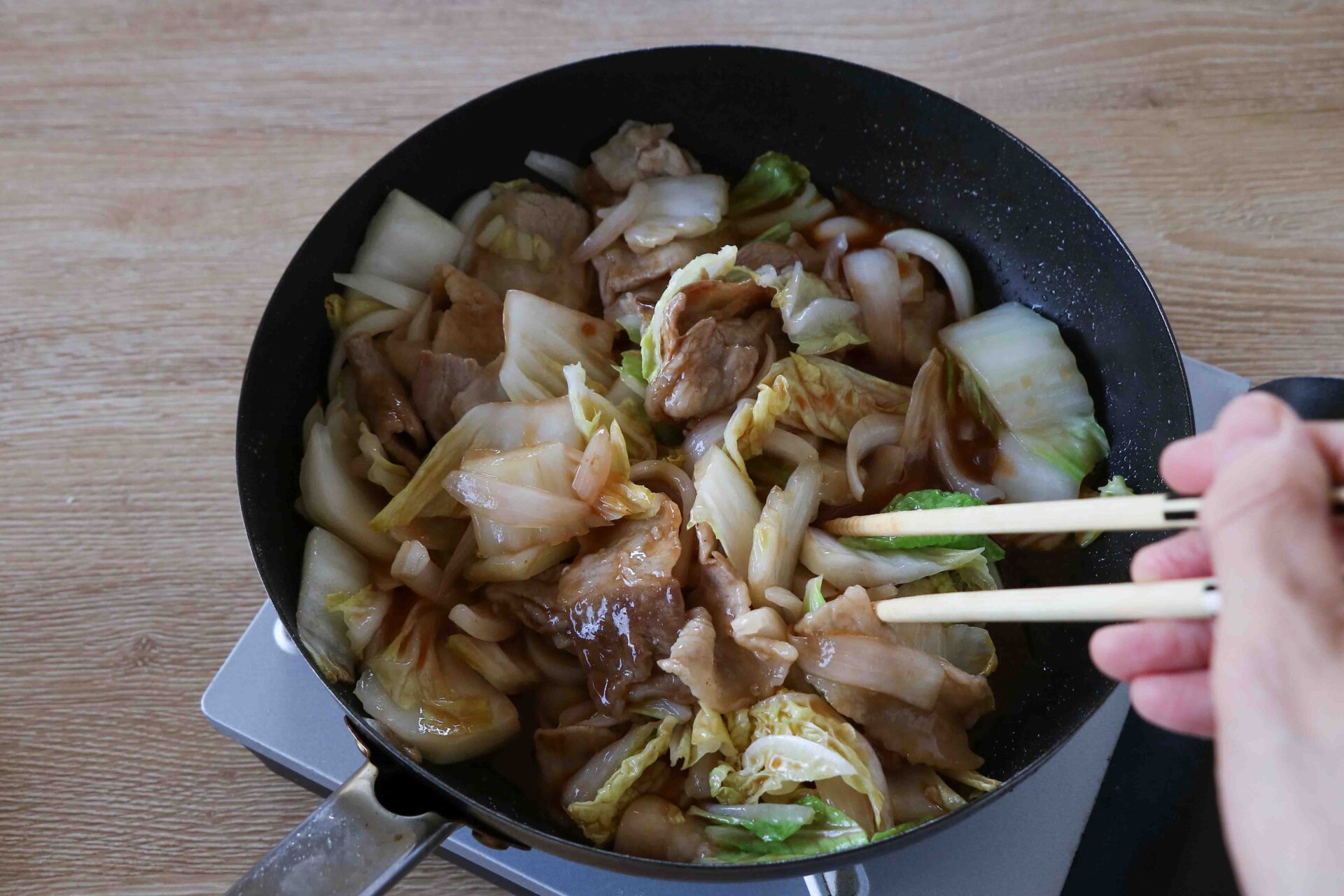 豚ばらと白菜のケチャップ甘酢あん