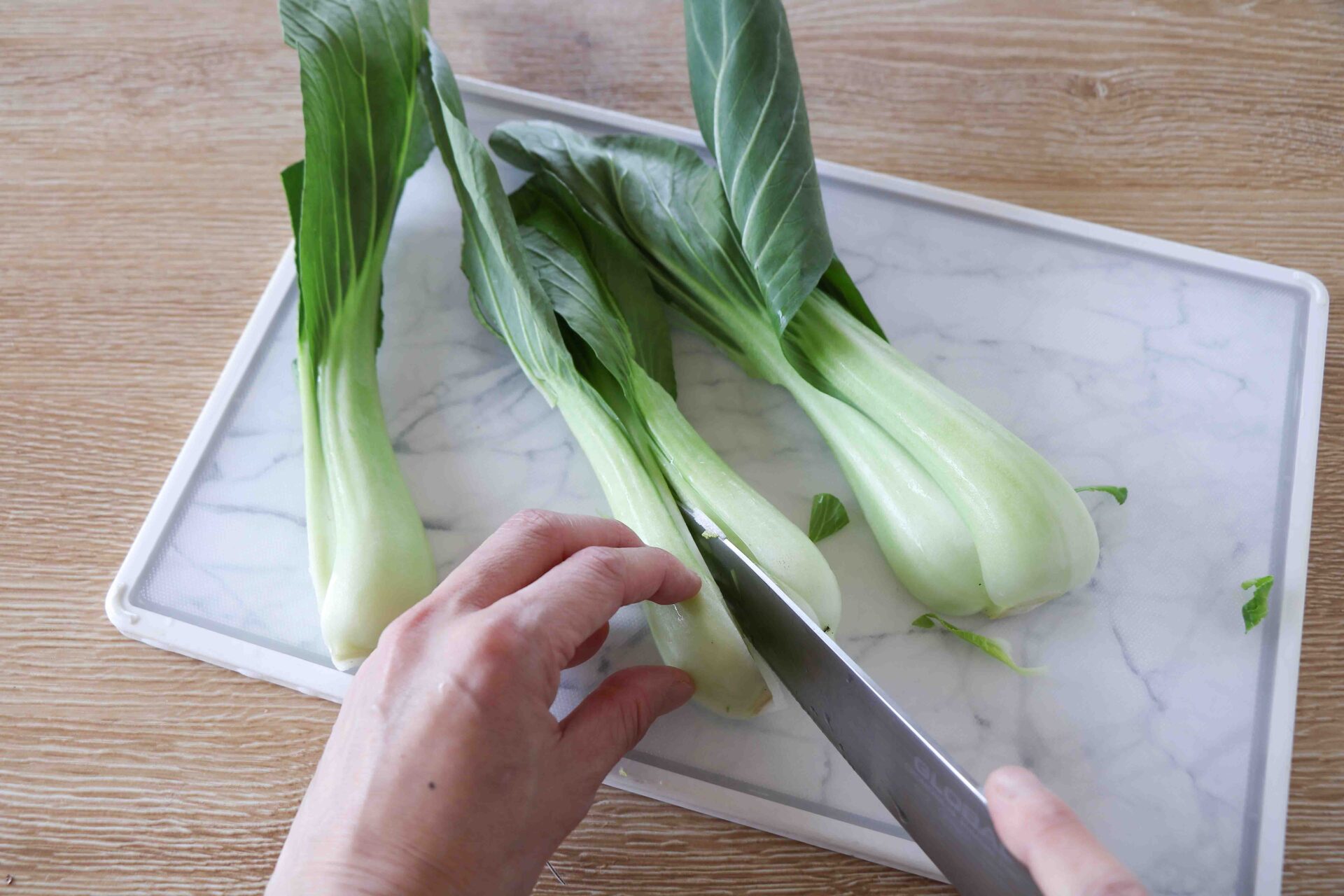 チンゲン菜の香味ナッツだれ